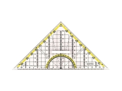 Pravítko trojúhelník s držadlem 45/177
