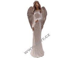 Dekorativní anděl bílý 35 cm