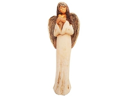 Dekorativní anděl bílo-béžový 38 cm