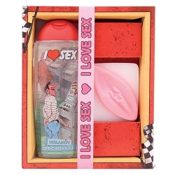 Bohemia Gifts - kosmetické sexy dárkové balení - sprchový sexy intim gel a mýdlo vagína