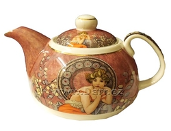 Porcelánová sada čajník  Mucha