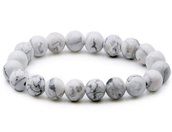 White Magnesite Bracelet 10mm