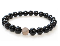 Black Obsidian Agate bead bracelets  8mm