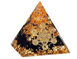  Orgonit pyramida obsidián s hexagramem cca 6cm