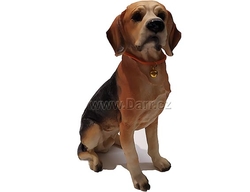 Dekorativní soška psa keramická  v.20 cm , d.12 cm 